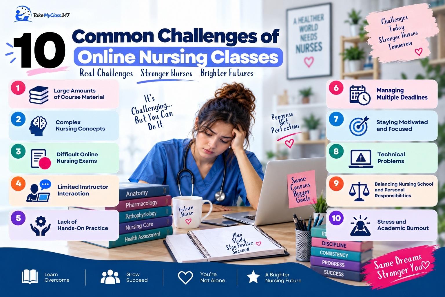 10 Common Challenges of Online Nursing Classes
