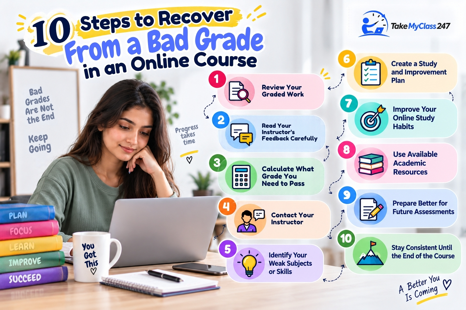 10 Steps to Recover From a Bad Grade in an Online Course