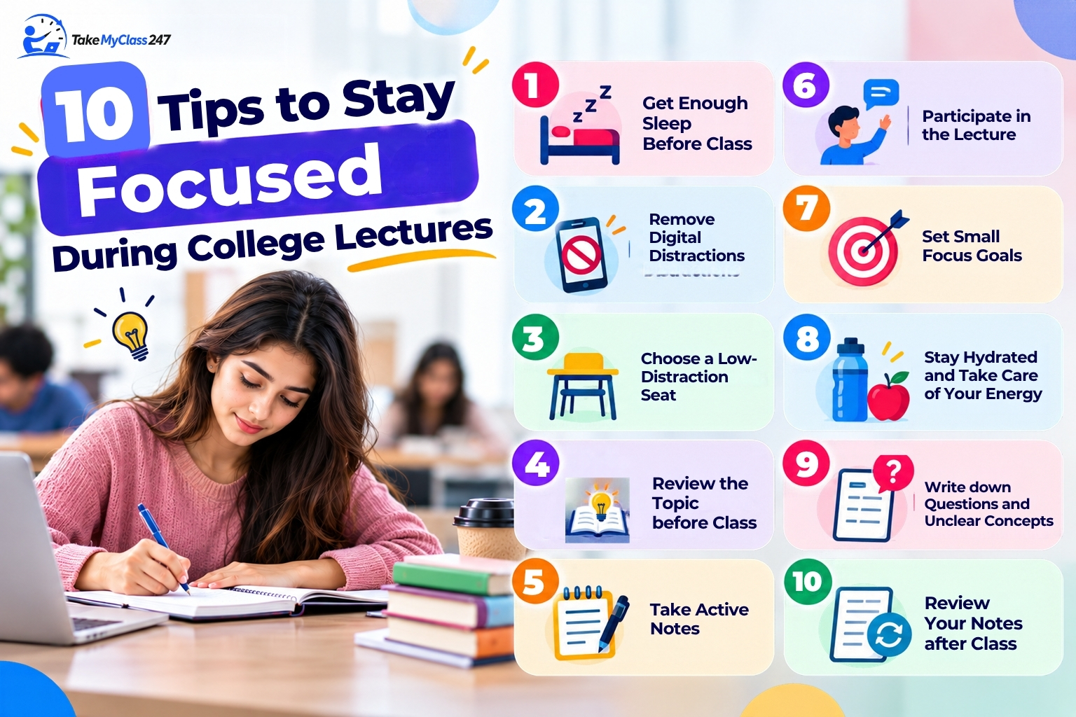 10 Tips to Stay Focused During College Lectures