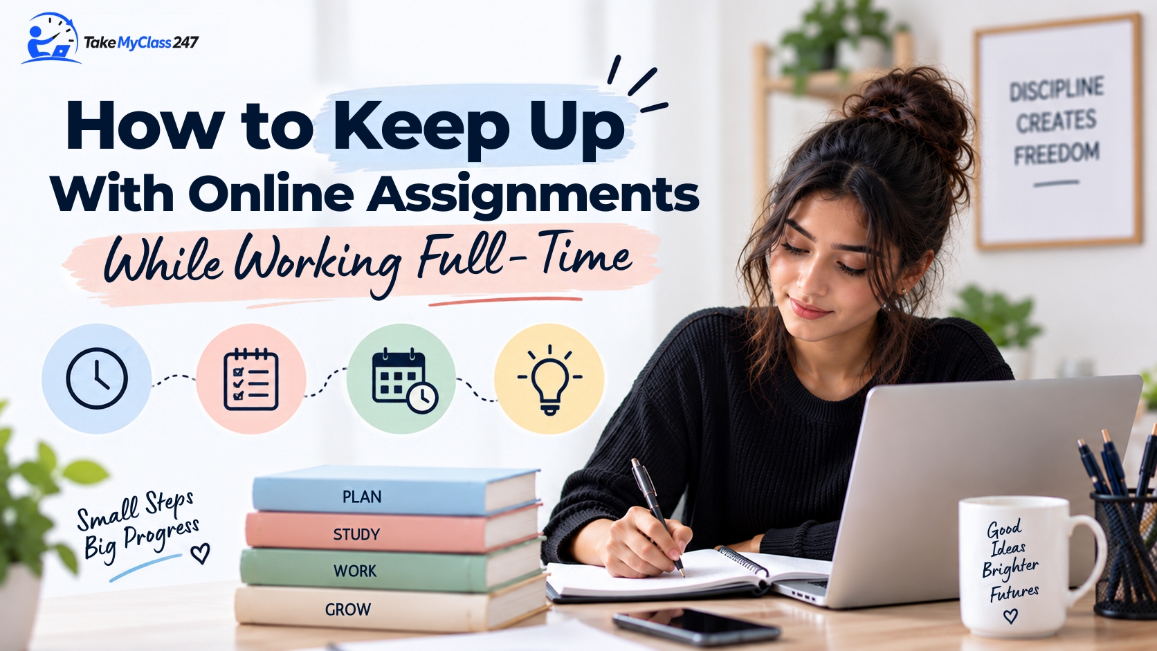 How to Keep Up With Online Assignments While Working Full-Time