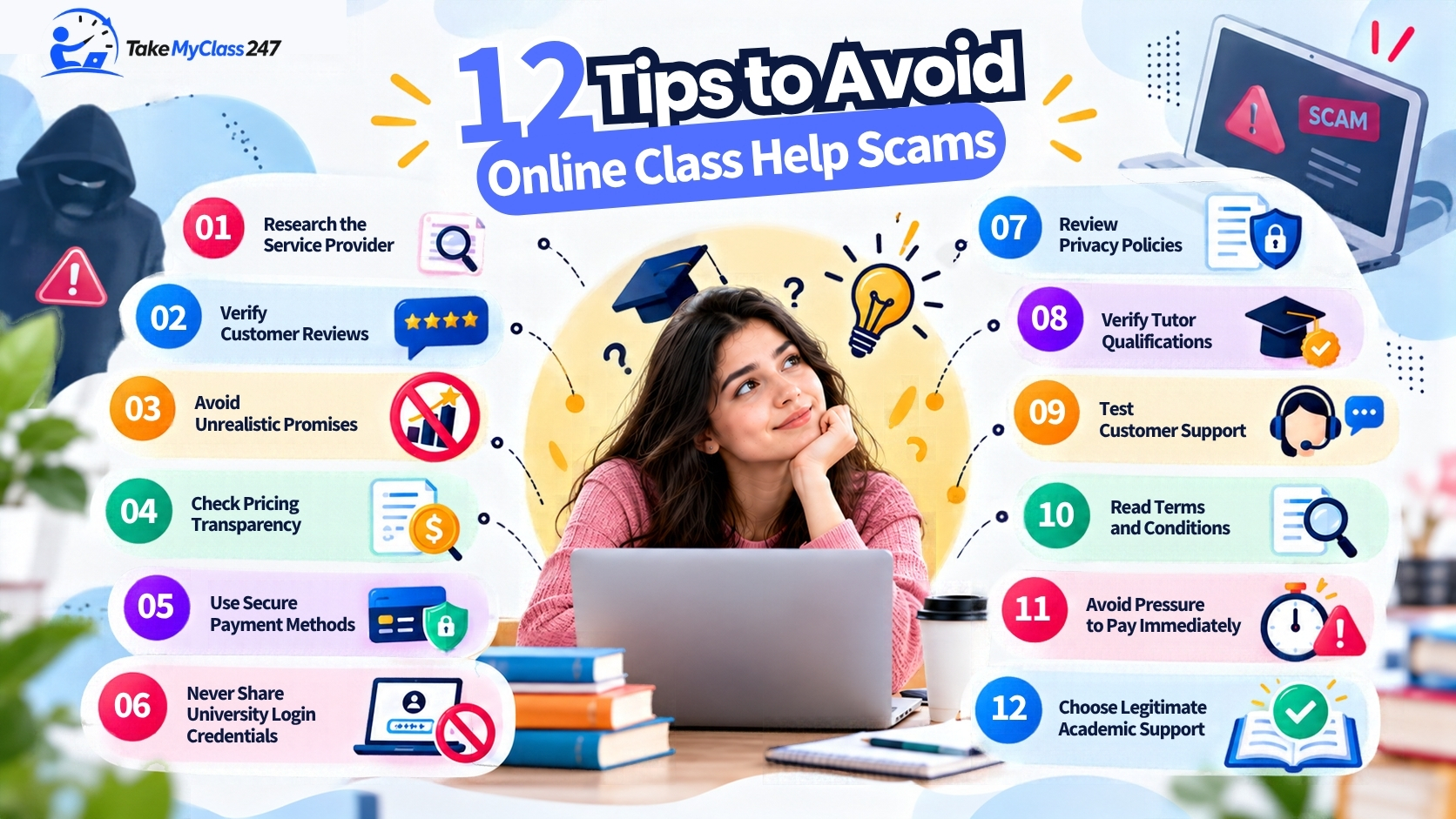 12 Tips to Avoid Online Class Help Scams