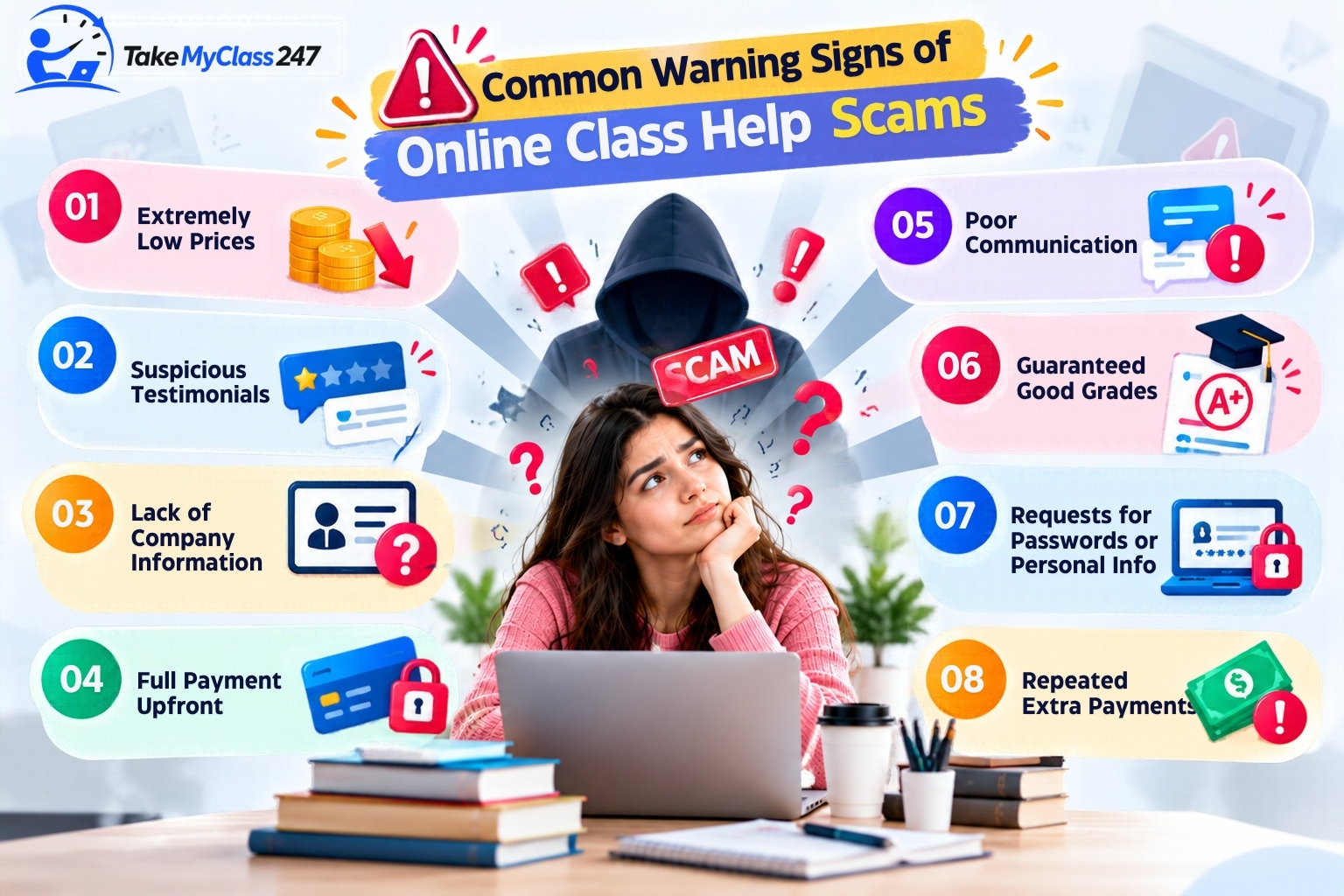 Common Warning Signs of Online Class Help Scams