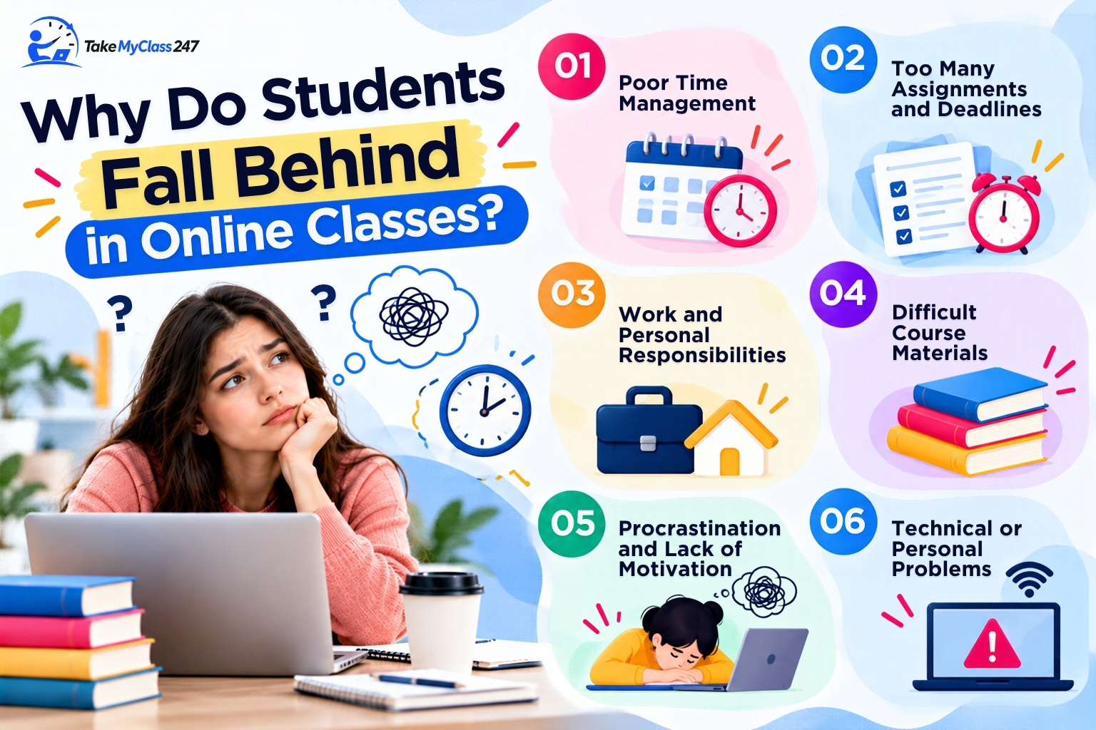 Why Do Students Fall Behind in Online Classes